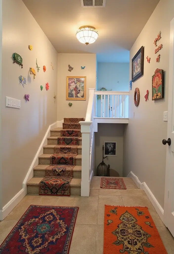 25 Basement Stairwell Ideas That Impress Every Visitor - 10. Whimsical Accents
