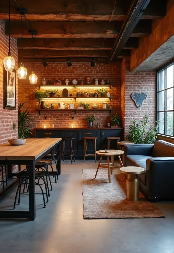 25 Cool Basement Ideas for a Modern Vibe - 1. Exposed Brick Walls