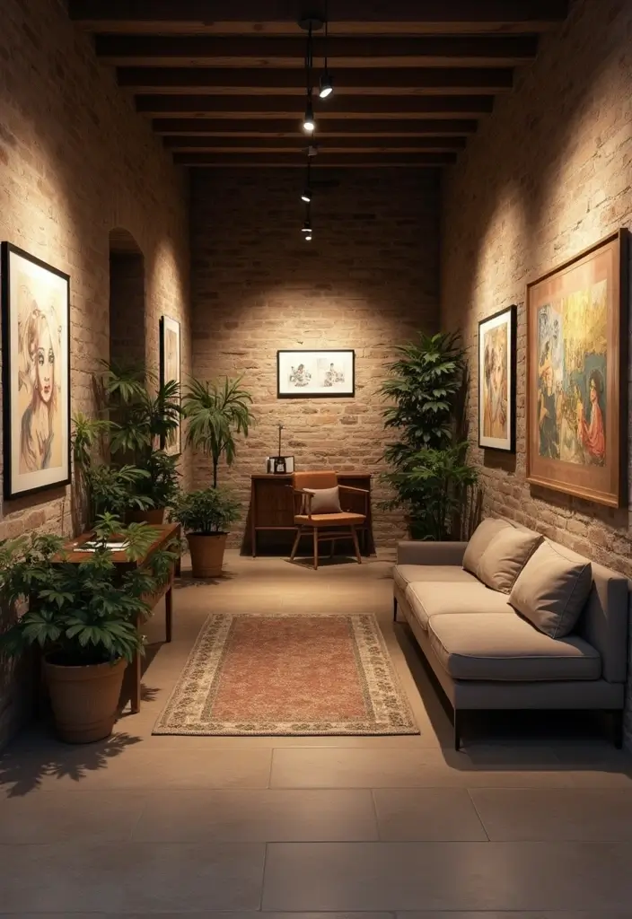 25 Cool Basement Ideas for a Modern Vibe - 11. Contemporary Art Gallery