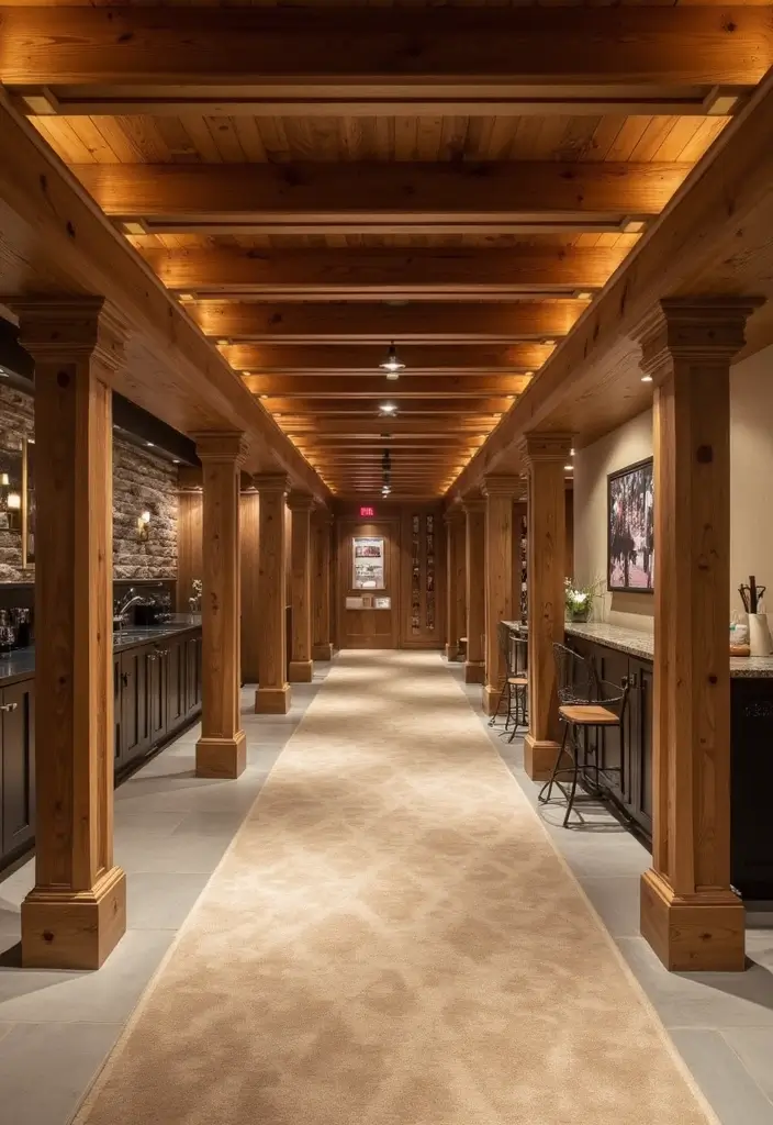 25 Cool Basement Ideas for a Modern Vibe - 15. Ceiling Designs