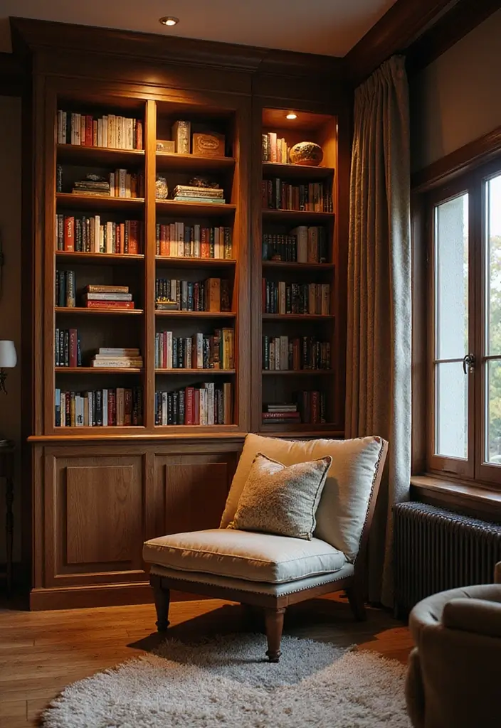 25 Finished Basement Ideas That Boost Your Home’s Value - 11. Bright Reading Nook