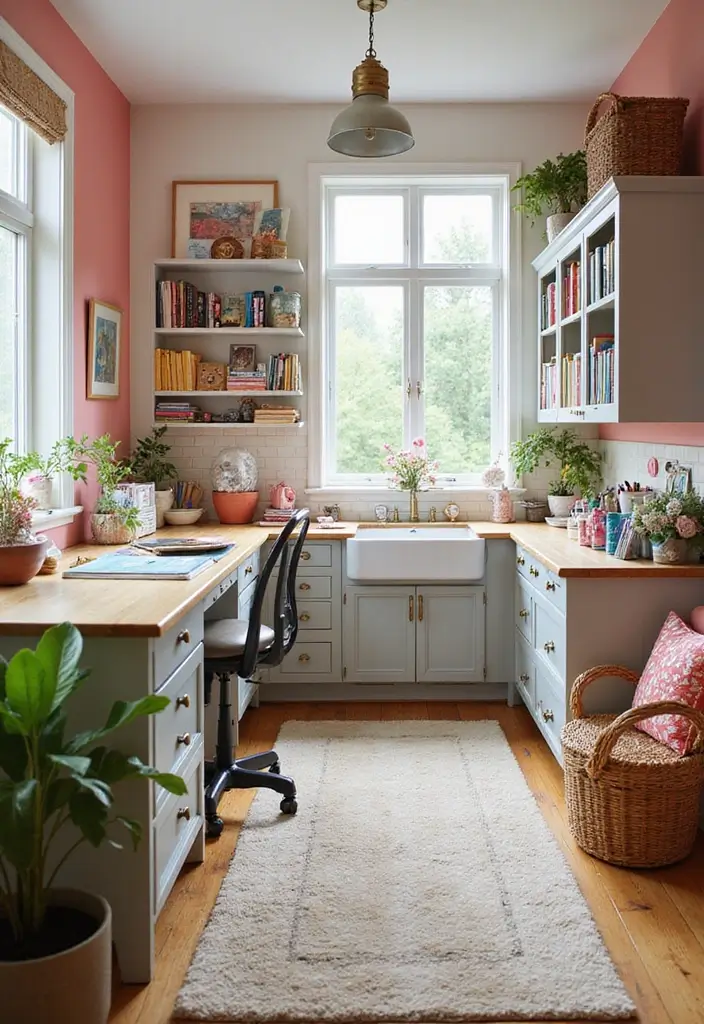 25 Finished Basement Ideas That Boost Your Home’s Value - 12. High-End Craft Room