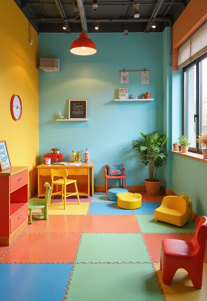 25 Finished Basement Ideas That Boost Your Home’s Value - 14. Playful Kids’ Zone