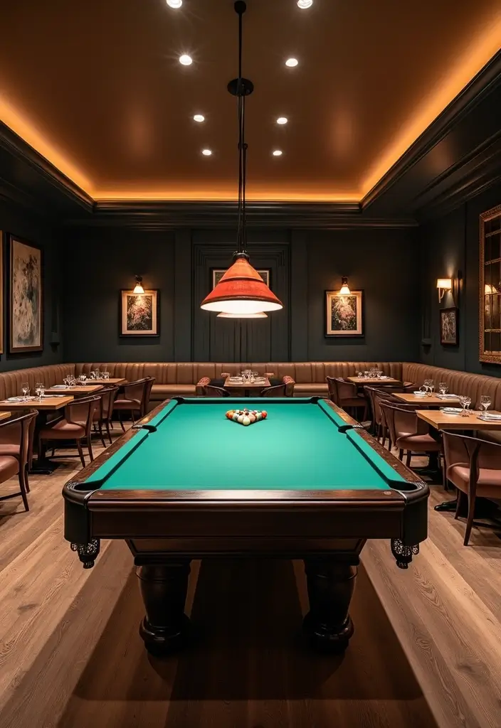 25 Finished Basement Ideas That Boost Your Home’s Value - 22. Upscale Billiards Room