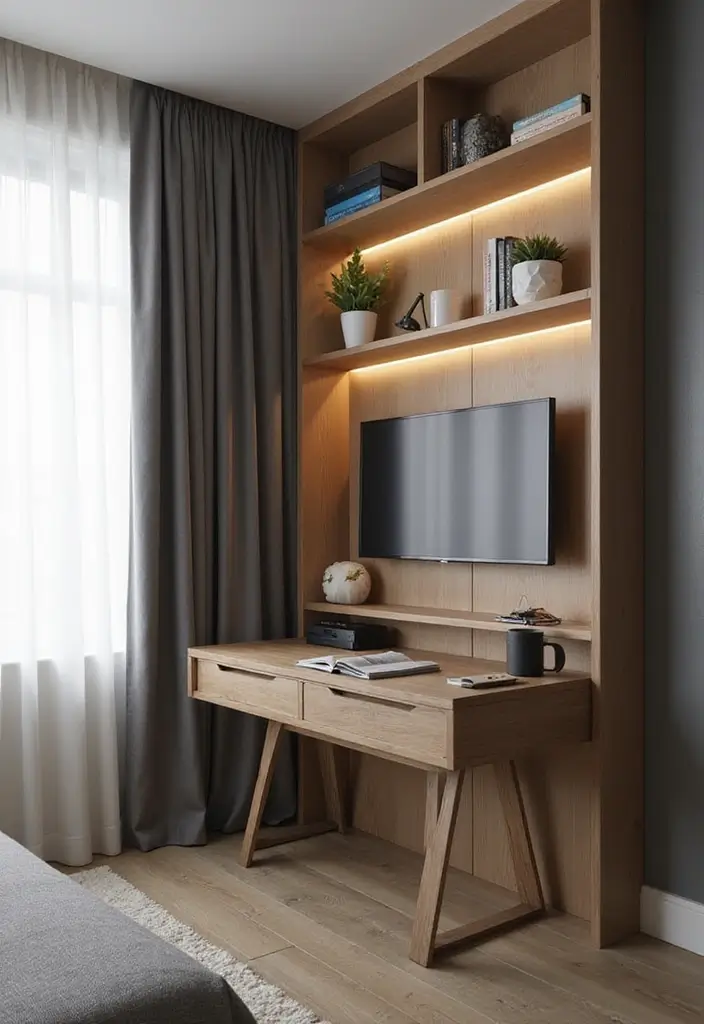 25 Home Decor Ideas for Small Spaces That Make a Big Impression - 12. Incorporating a Folding Desk