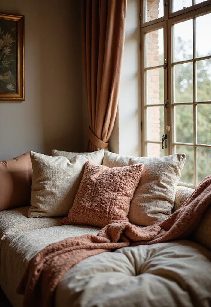 25 Home Decor Ideas for Small Spaces That Make a Big Impression - 13. Layered Textiles