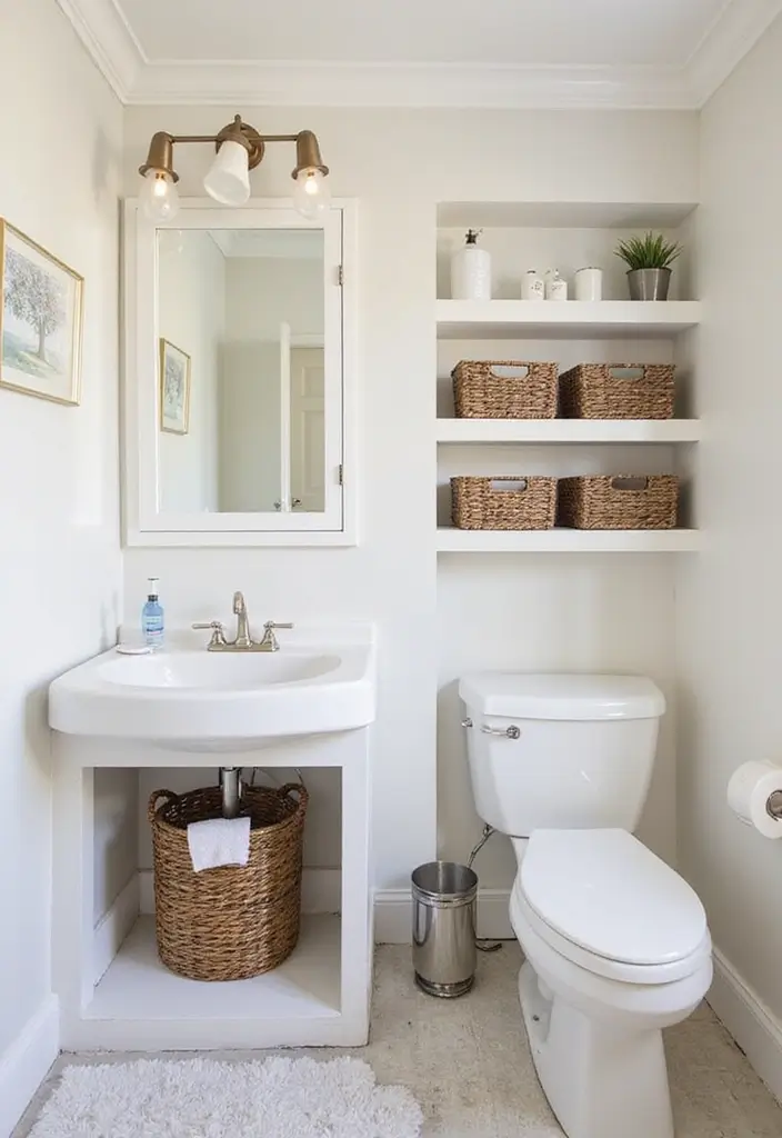25 Home Decor Ideas for Small Spaces That Make a Big Impression - 14. Smart Bathroom Storage