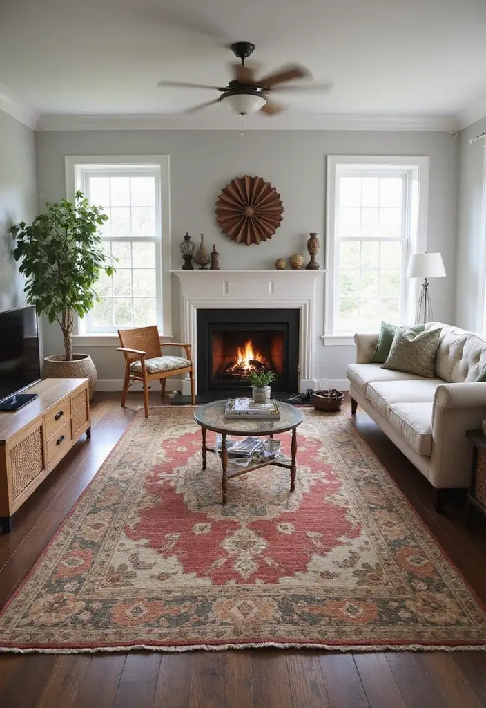 25 Home Decor Ideas for Small Spaces That Make a Big Impression - 7. Using Rugs to Define Spaces