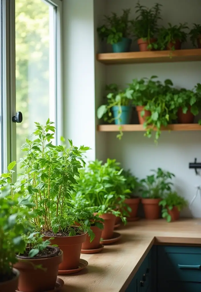 25 Mobile Home Kitchen Remodel Tips for Small Spaces - 11. Incorporate a Herb Garden