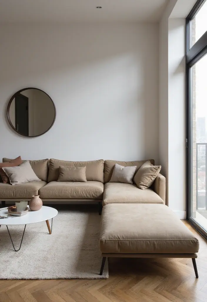 25 Narrow Living Room Layout Solutions You’ll Love - 1. L-Shaped Sofa Strategy