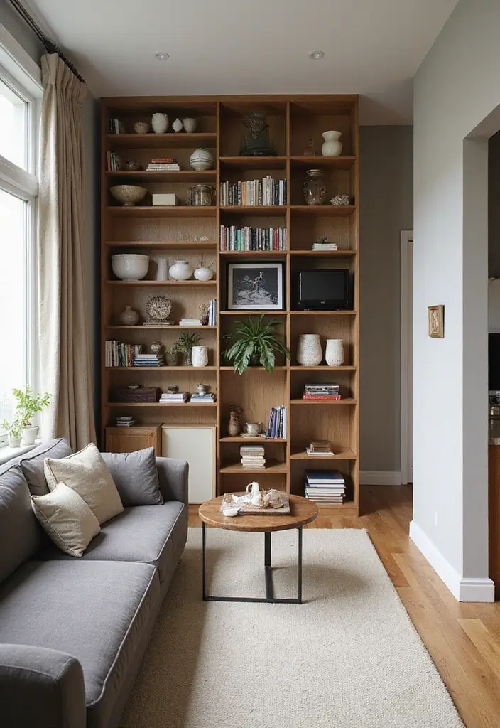 25 Narrow Living Room Layout Solutions You’ll Love - 22. Creative Room Dividers