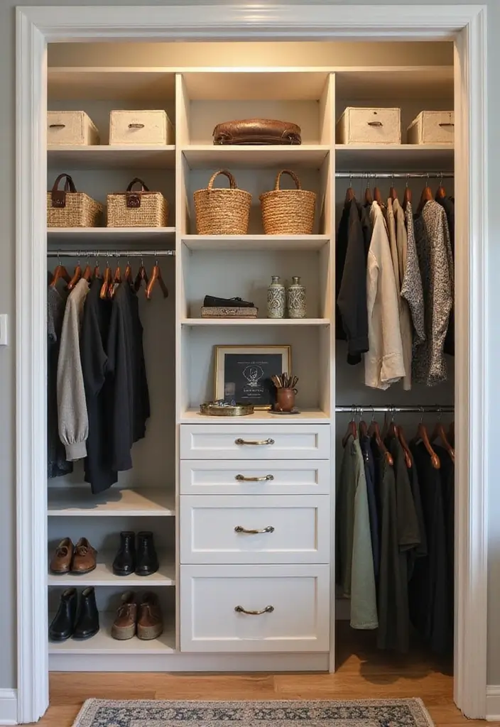 25 One Bedroom Apartment Essentials for Modern Living - 11. Customized Closet Solutions