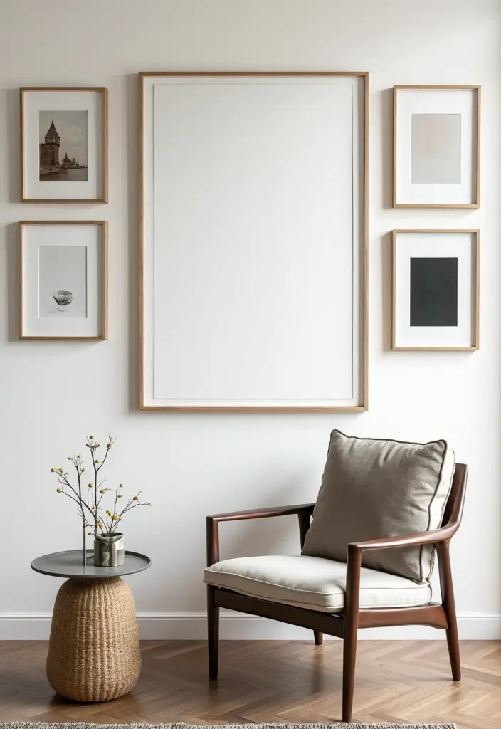 25 One Bedroom Apartment Essentials for Modern Living - 13. Minimalist Artwork