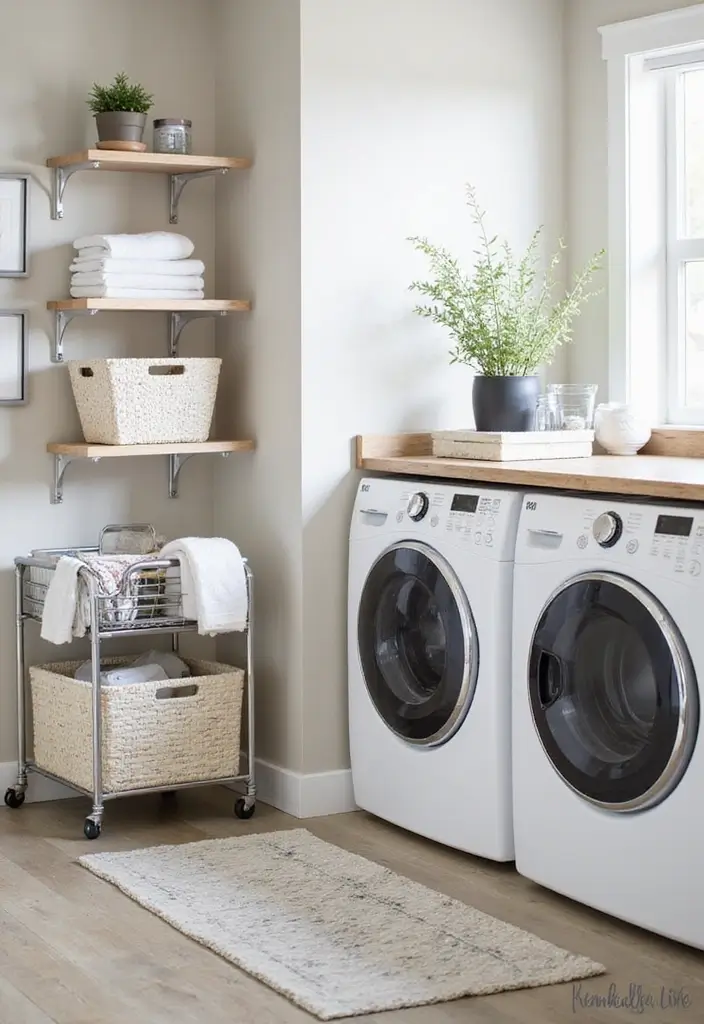 25 One Bedroom Apartment Essentials for Modern Living - 18. Efficient Laundry Solutions