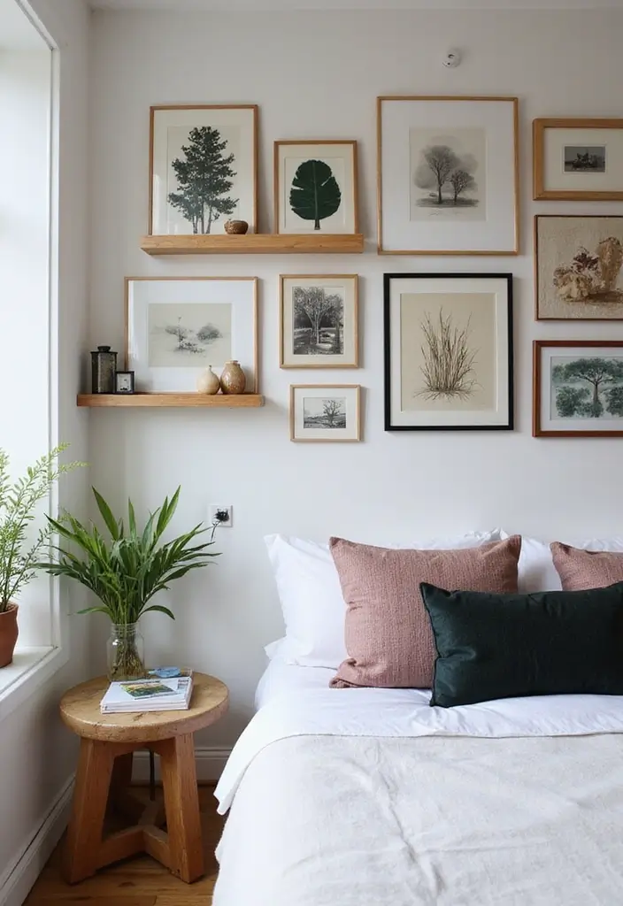 25 One Bedroom Apartment Ideas Floor Plans for Efficiency - 10. Personalized Artwork Displays