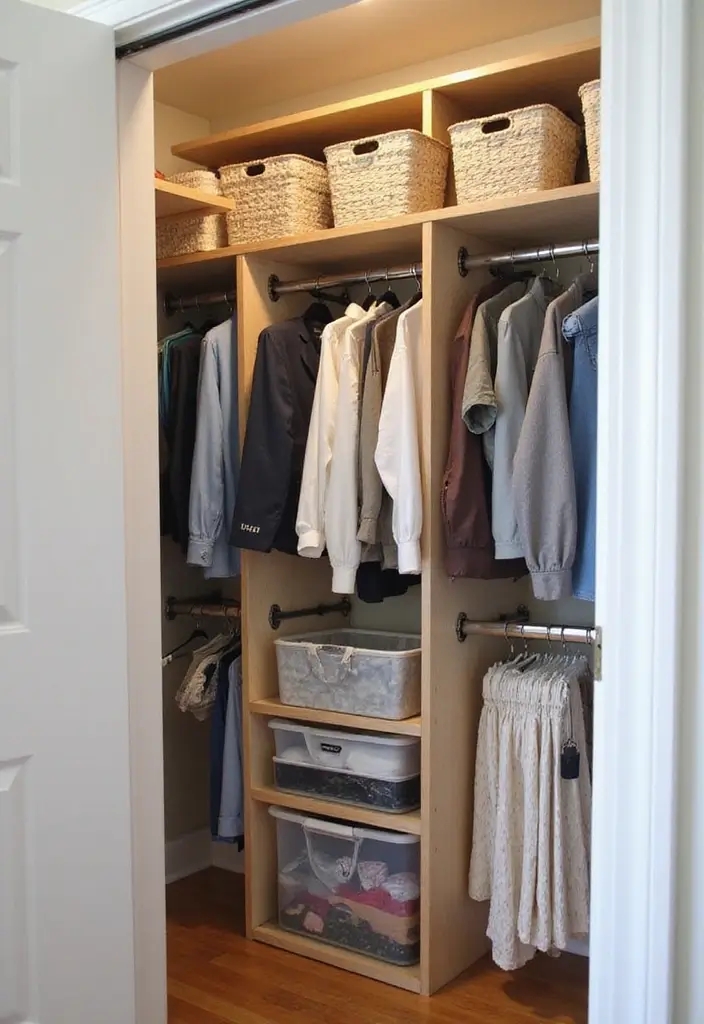 25 One Bedroom Apartment Ideas Floor Plans for Efficiency - 18. Customized Closet Solutions