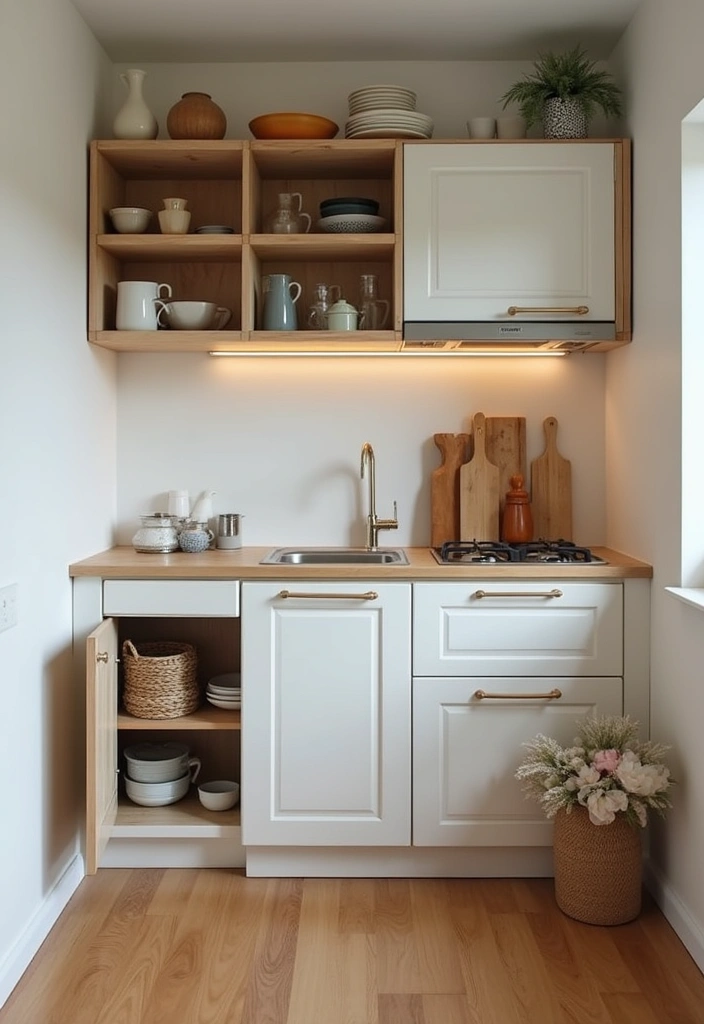 25 One Bedroom Apartment Layouts That Optimize Space - 13. Compact Kitchen Solutions