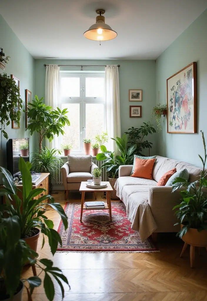 25 One Bedroom Apartment Layouts That Optimize Space - 15. Incorporating Nature
