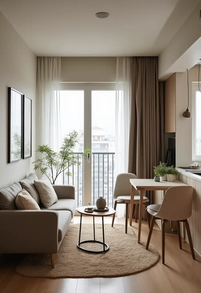 25 One Bedroom Apartment Layouts That Optimize Space - 17. Space-Efficient Dining Areas