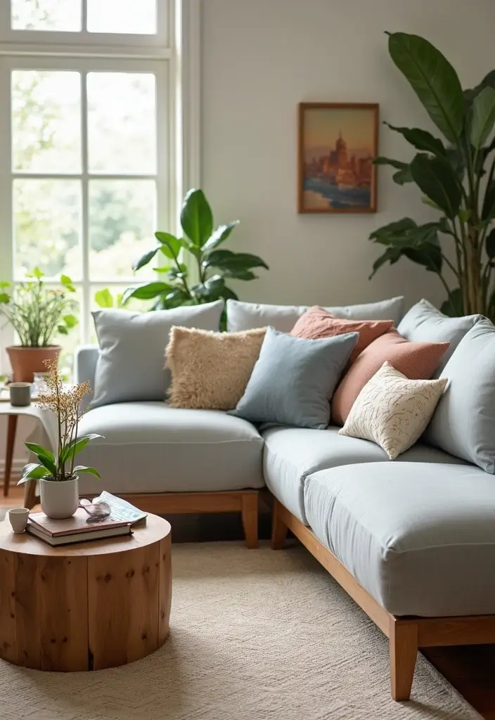 25 Sectional Living Room Layouts for Family Comfort - 12. Family-Friendly Sectional with Easy Maintenance Fabrics