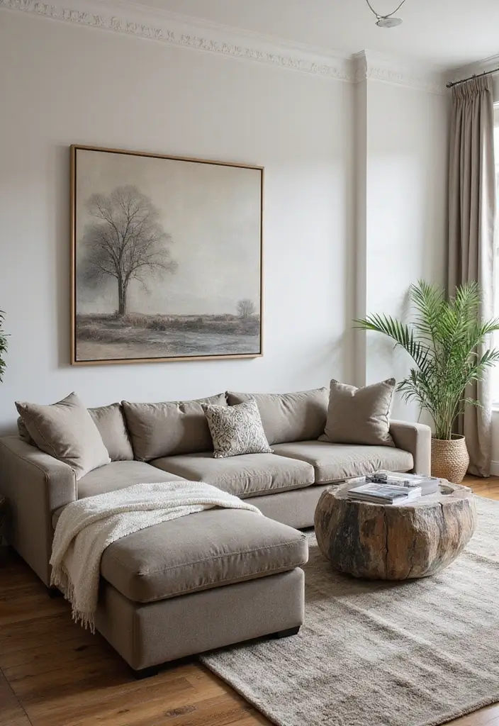 25 Sectional Living Room Layouts for Family Comfort - 17. Multi-Purpose Sectional Layout