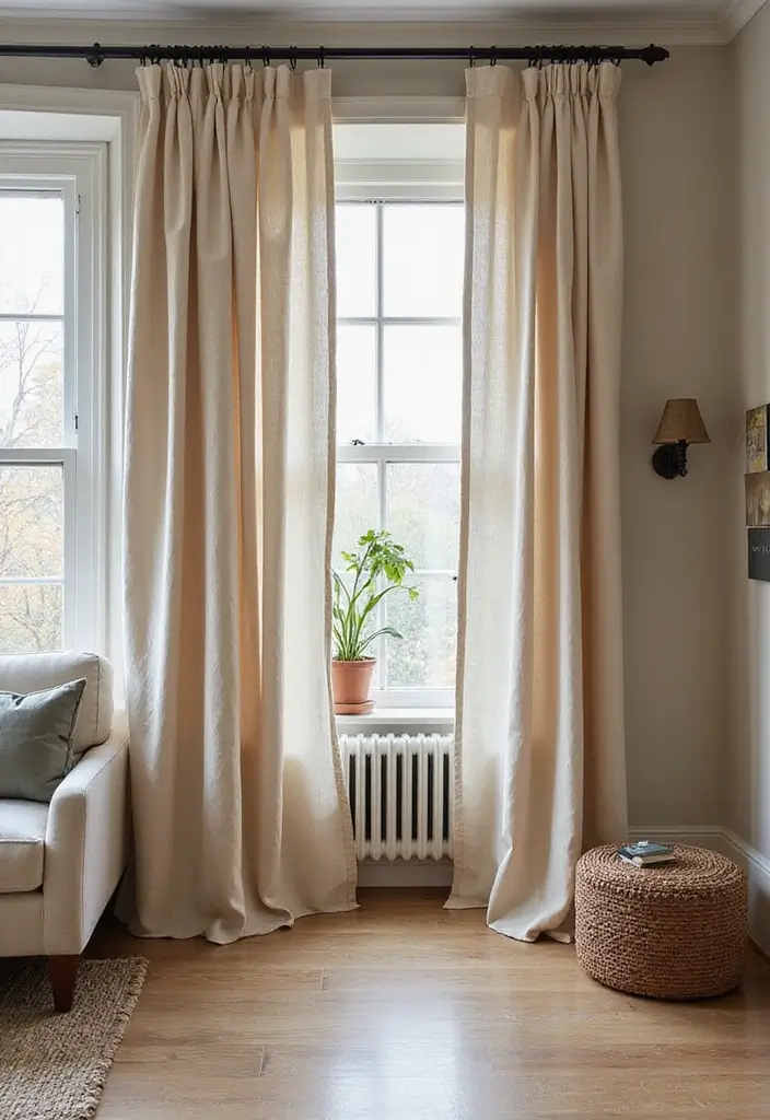 25 Small Space Home Decor Ideas That Truly Work - 11. Curtain Room Dividers