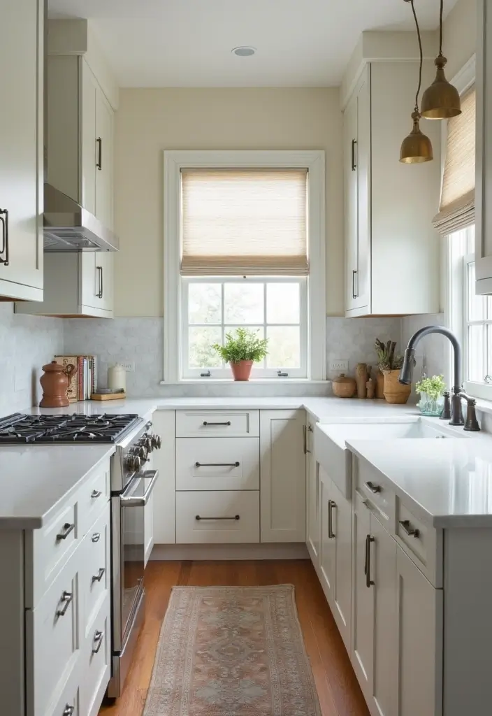 25 Stunning Galley Kitchen Remodel Ideas for Small Spaces - 13. Stylish Hardware