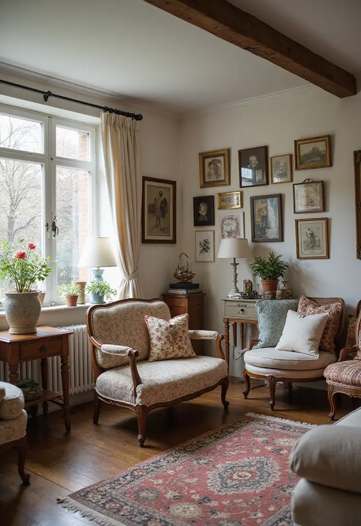 25 Stunning Living Room Backgrounds to Refresh Your Space - 14. Vintage Finds