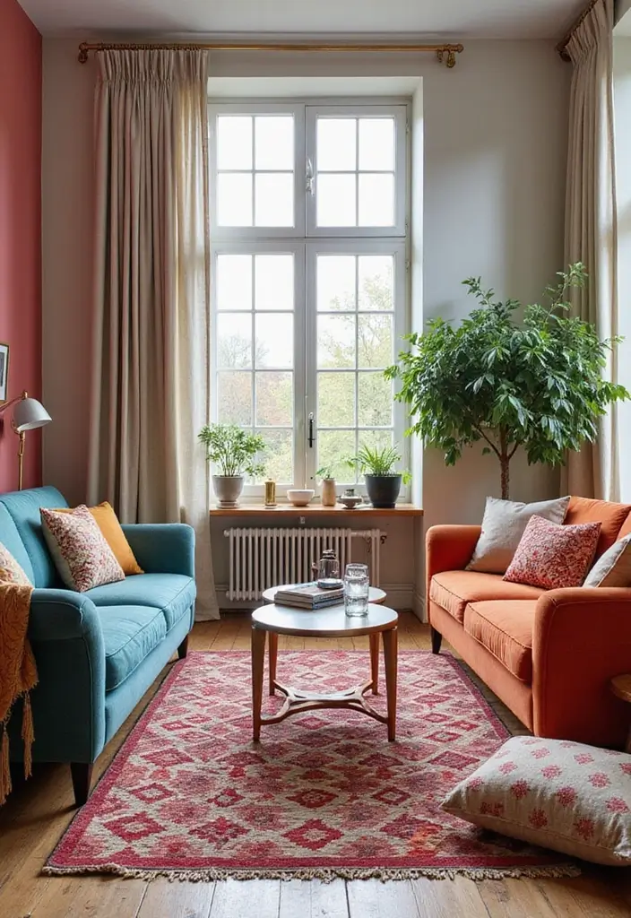 25 Stunning Living Room Backgrounds to Refresh Your Space - 16. Geometric Patterns