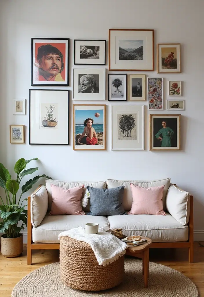 25 Two Bedroom Apartment Ideas for Modern Living - 10. Personalized Art Displays