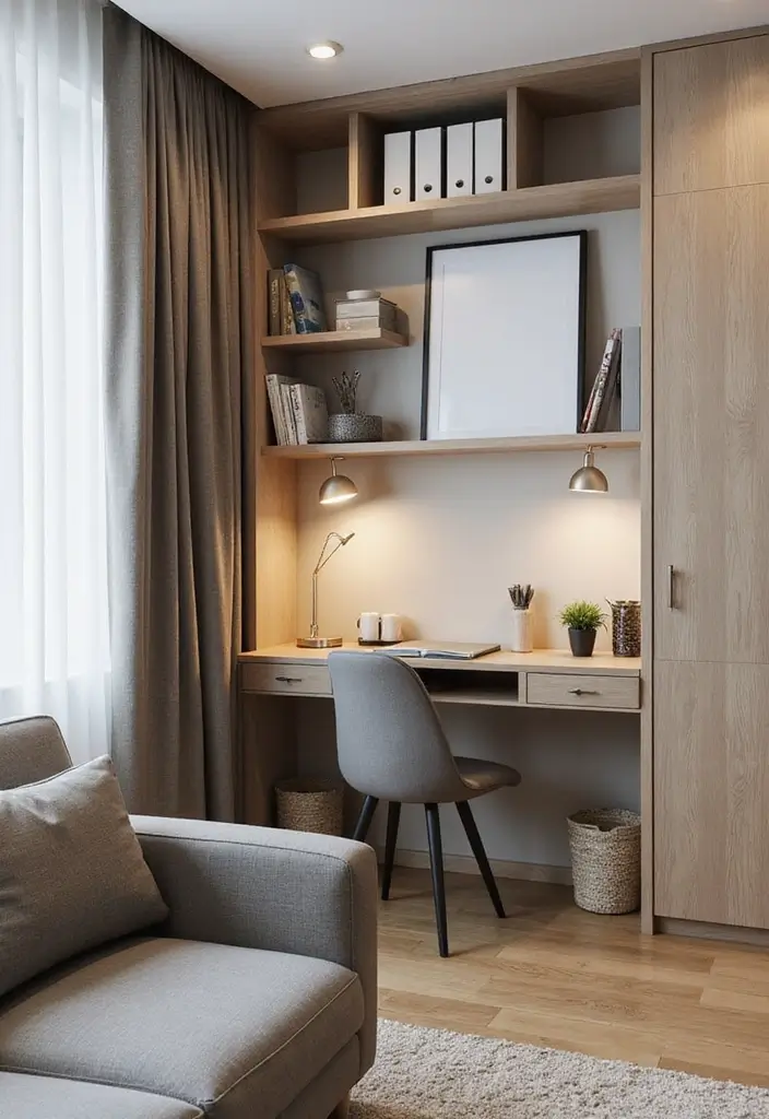 25 Two Bedroom Apartment Ideas for Modern Living - 13. Indoor Workspaces