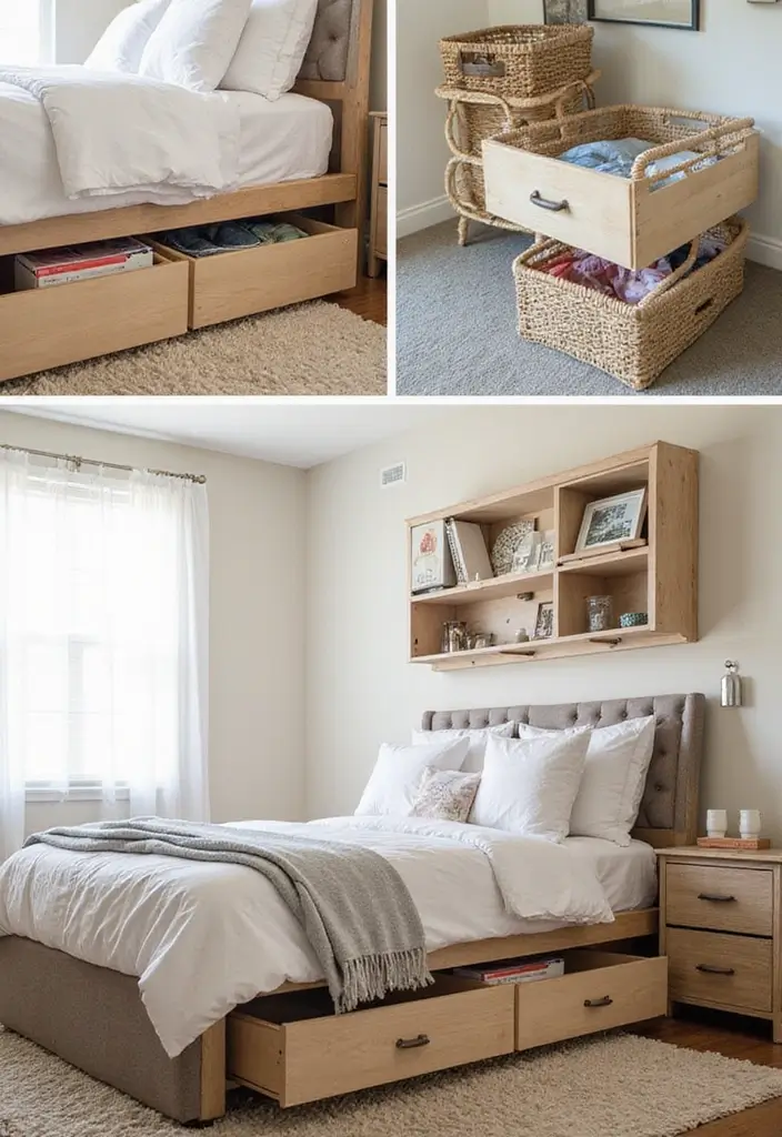 25 Two Bedroom Apartment Ideas for Modern Living - 16. Smart Storage Solutions