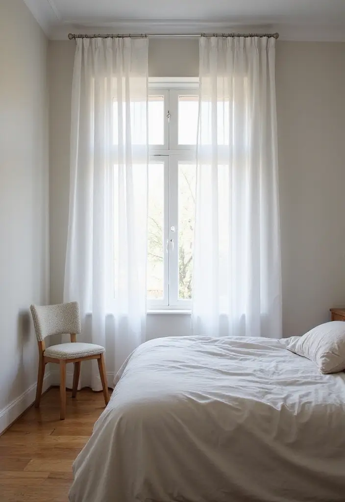 26 Apartment Bedroom Aesthetic Tips to Elevate Style - 12. Choose Minimal Window Treatments
