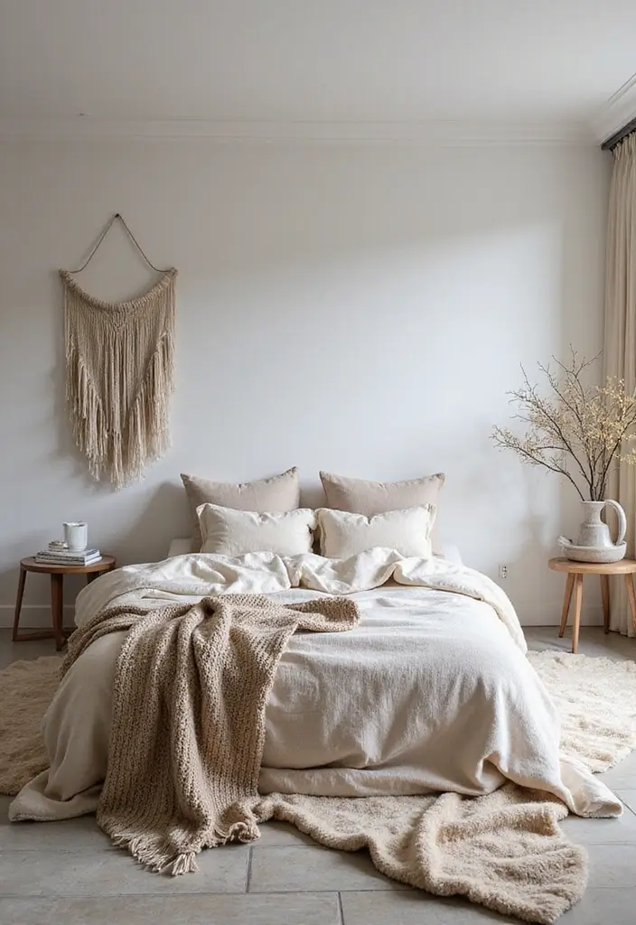 26 Apartment Bedroom Aesthetic Tips to Elevate Style - 14. Incorporate Soft Textures