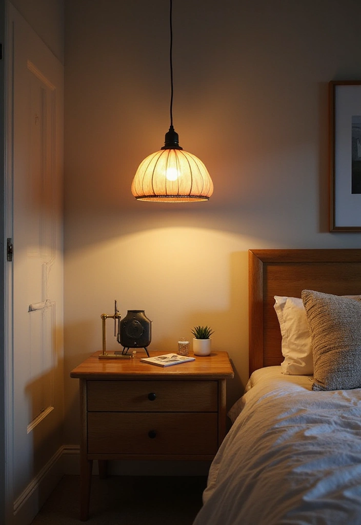 26 College Apartment Bedroom Ideas on a Budget - 16. Statement Lighting Fixtures