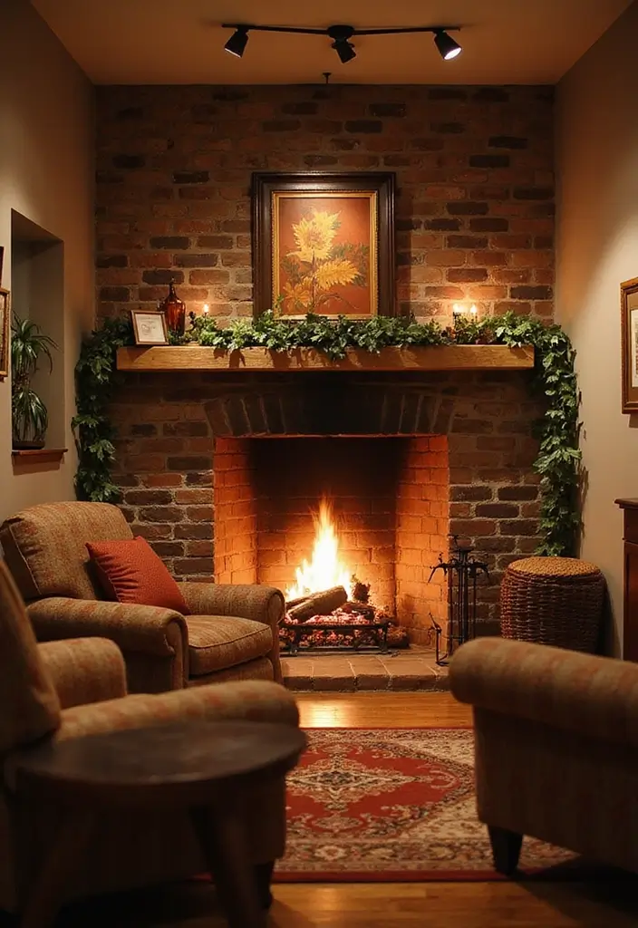 26 Cozy Basement Ideas for a Warm Family Hangout - 15. Cozy Fireplace Installation