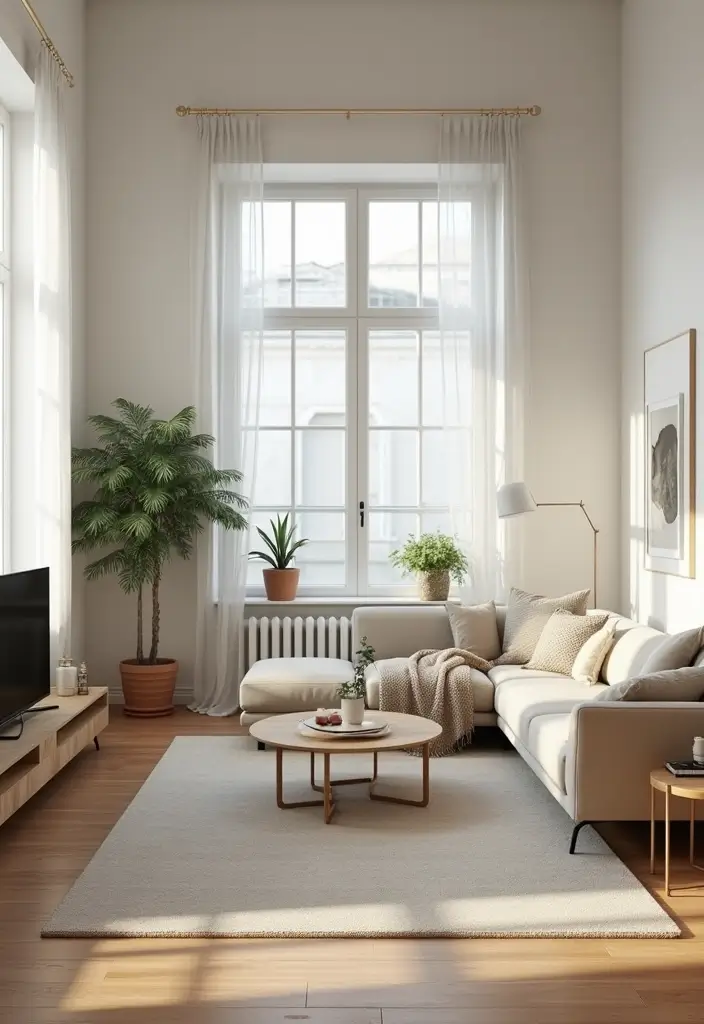 26 High Ceiling Living Room Ideas for Spacious Feel - 14. Keep It Clutter-Free