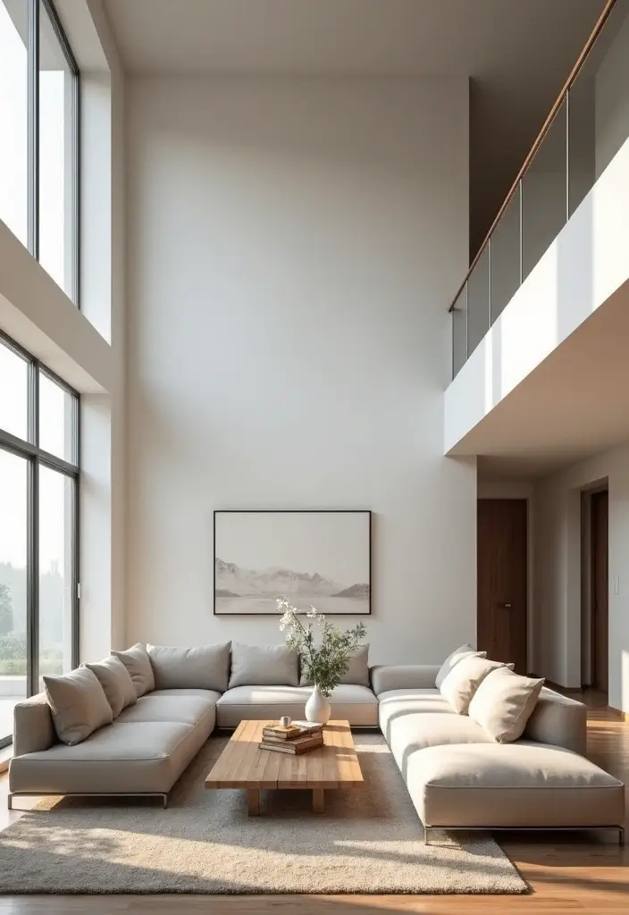 26 High Ceiling Living Room Ideas for Spacious Feel - 4. Furniture that Fits the Scale