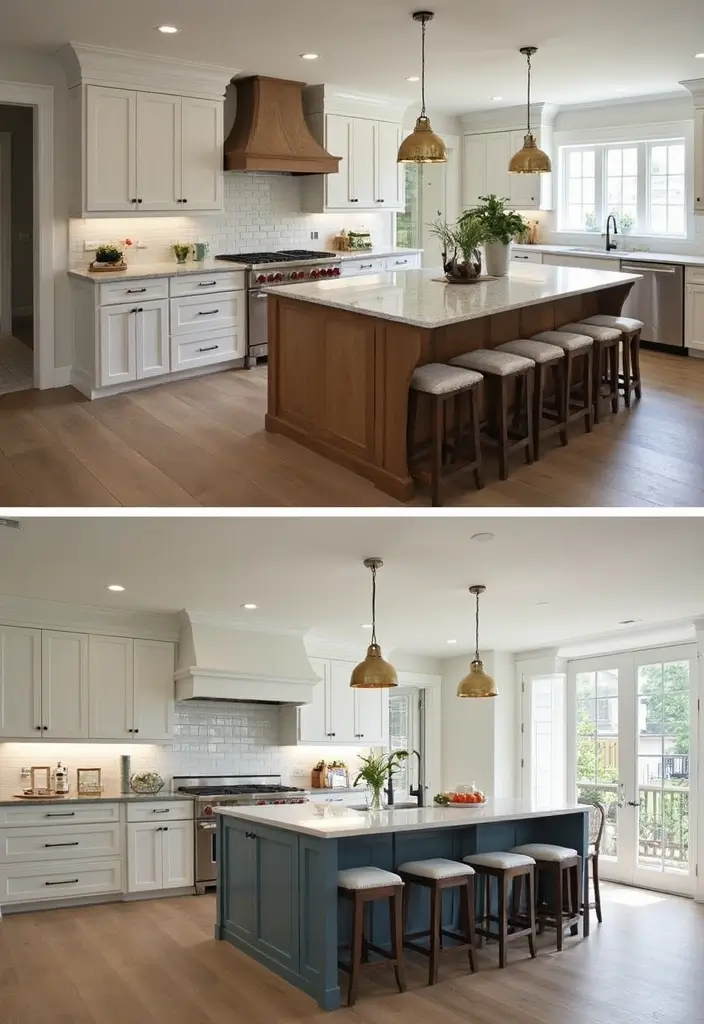 26 Kitchen Remodel Before and After Transformations to See - 12. Statement Islands