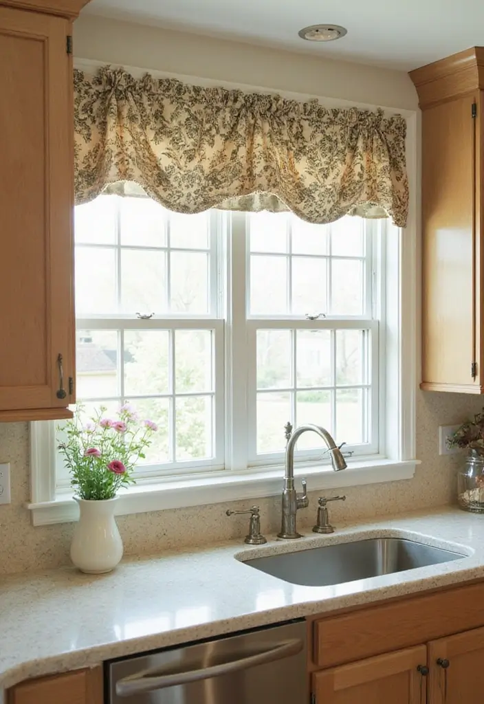 26 Kitchen Remodel on a Budget Tips You Can’t Miss - 17. Add a Window Treatment