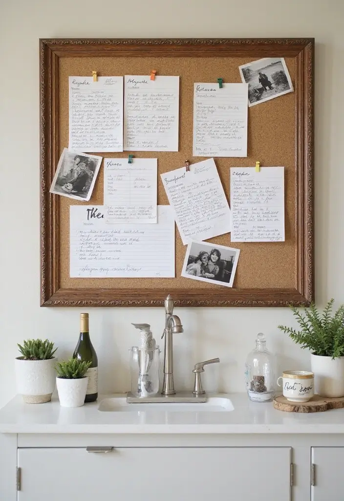 26 Kitchen Remodel on a Budget Tips You Can’t Miss - 18. Create a Family Recipe Board