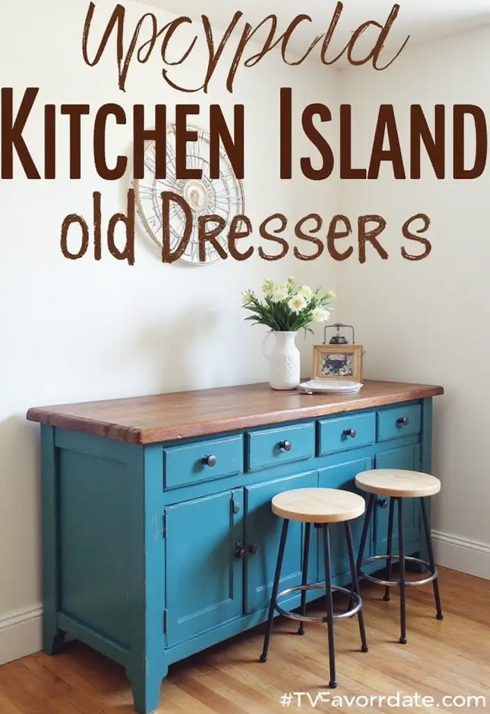 26 Kitchen Remodel on a Budget Tips You Can’t Miss - 4. Upcycle Old Furniture