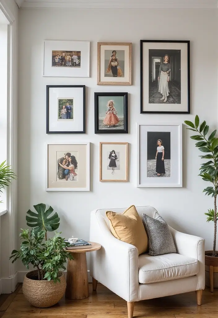 26 Small 1 Bedroom Apartment Ideas for City Living - 14. Artistic Wall Displays