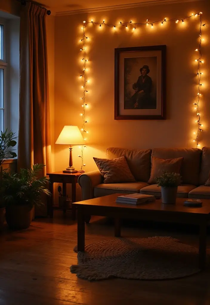 26 Small 1 Bedroom Apartment Ideas for City Living - 16. Warm Lighting Solutions