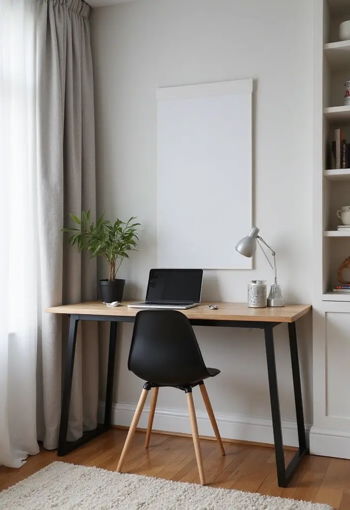 26 Small 1 Bedroom Apartment Ideas for City Living - 17. Wall-Mounted Desks