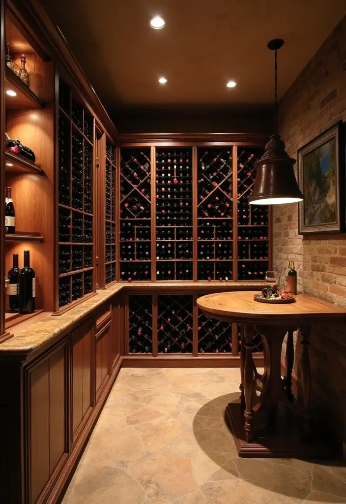 26 Small Basement Ideas to Maximize Every Inch - 12. Wine Cellar and Tasting Room