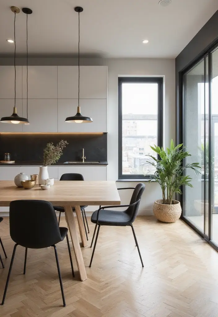 26 Small Open Plan Kitchen Living Room Layout Ideas to Try - 11. Open Concept Dining Space