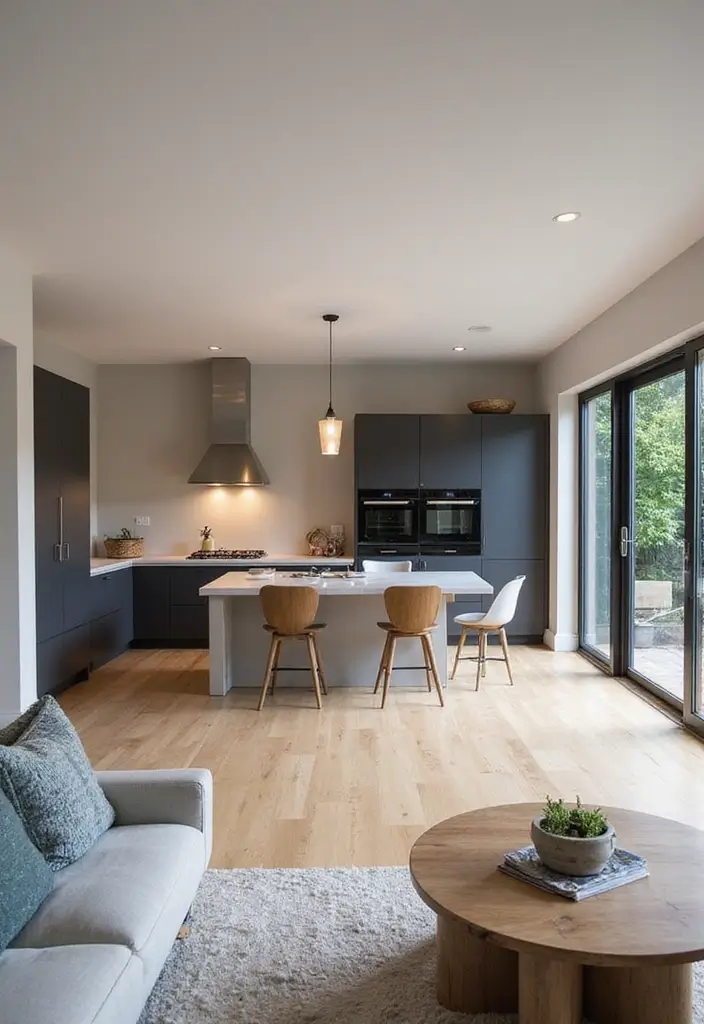 26 Small Open Plan Kitchen Living Room Layout Ideas to Try - 14. Smart Home Integration