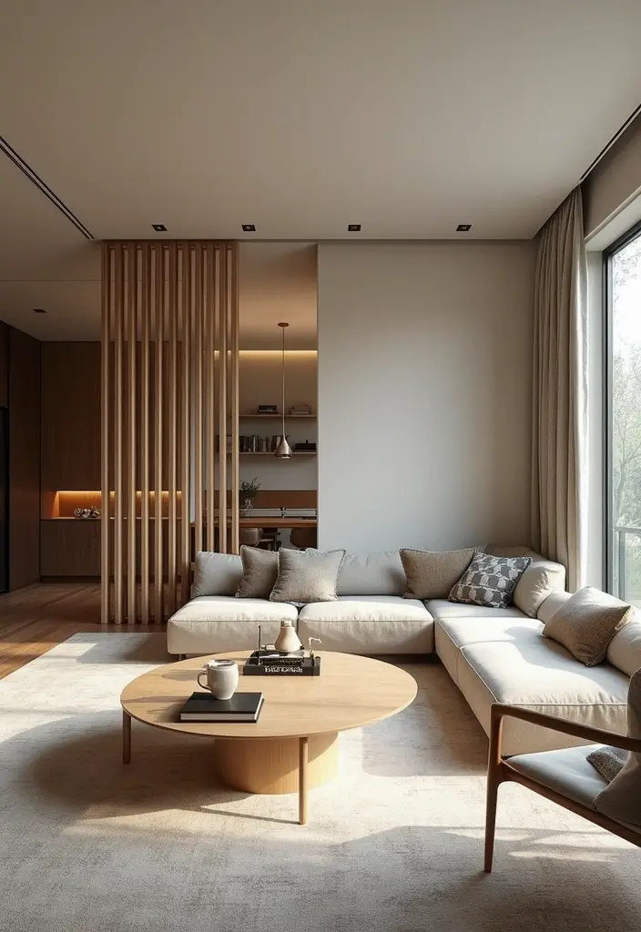 26 Small Open Plan Kitchen Living Room Layout Ideas to Try - 16. Creative Room Dividers