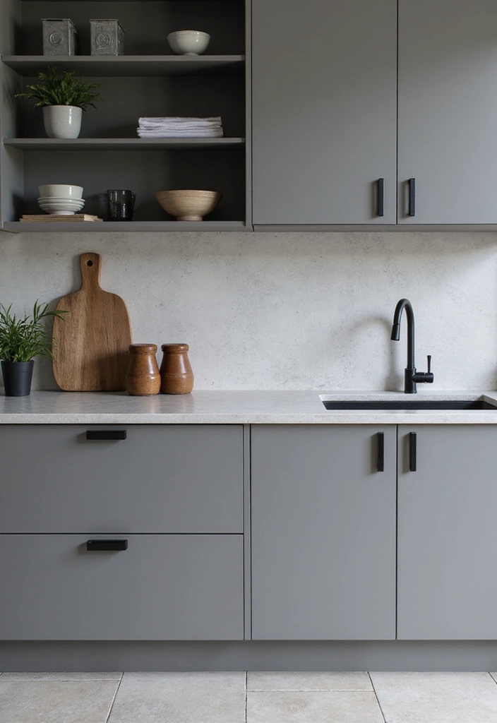 26 Split Level Kitchen Remodels That Wow - 13. Elegant Monochrome